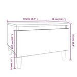 Sidebord 2 Stk Hvit 50X46X35 Cm Konstruert Tre