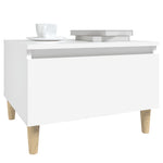 Sidebord 2 Stk Hvit 50X46X35 Cm Konstruert Tre