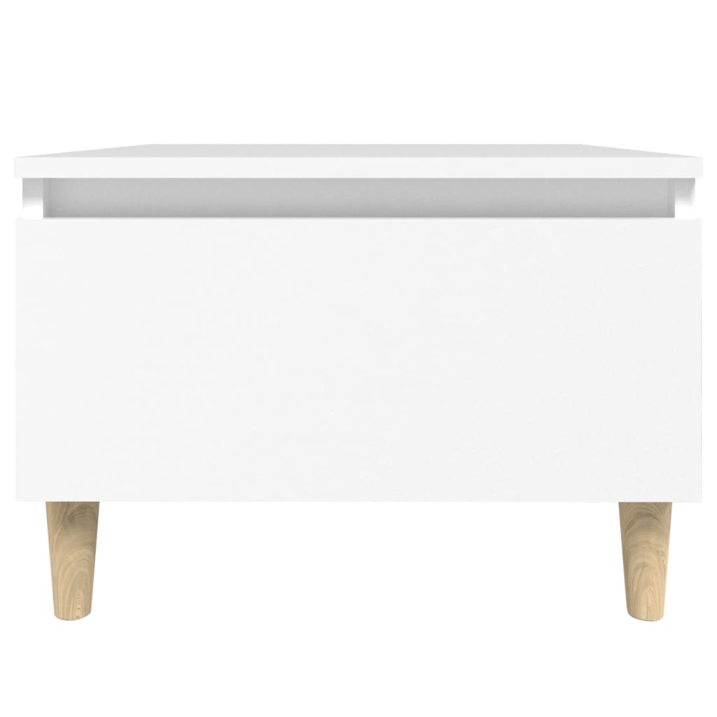 Sidebord 2 Stk Hvit 50X46X35 Cm Konstruert Tre