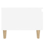 Sidebord 2 Stk Hvit 50X46X35 Cm Konstruert Tre