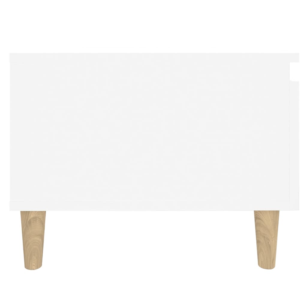 Sidebord 2 Stk Hvit 50X46X35 Cm Konstruert Tre