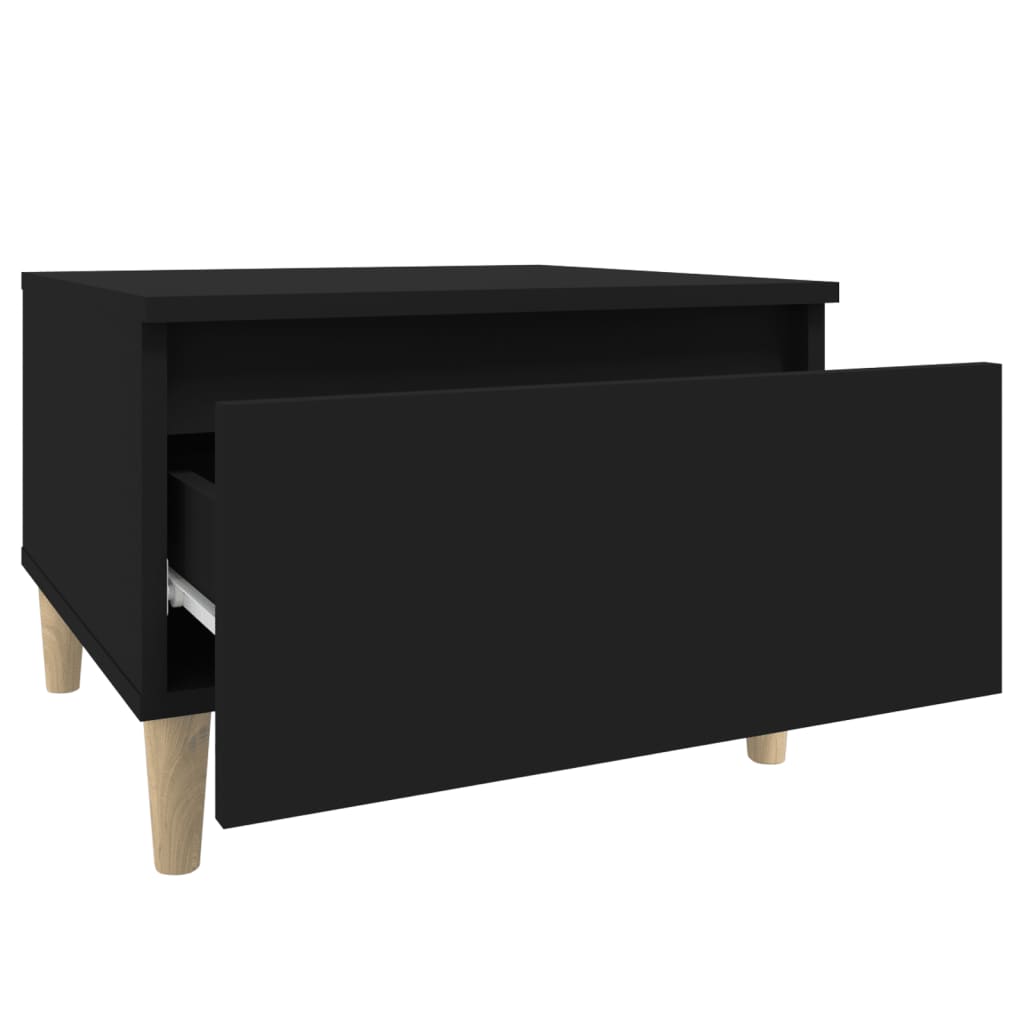 Sidebord Svart 50X46X35 Cm Konstruert Tre