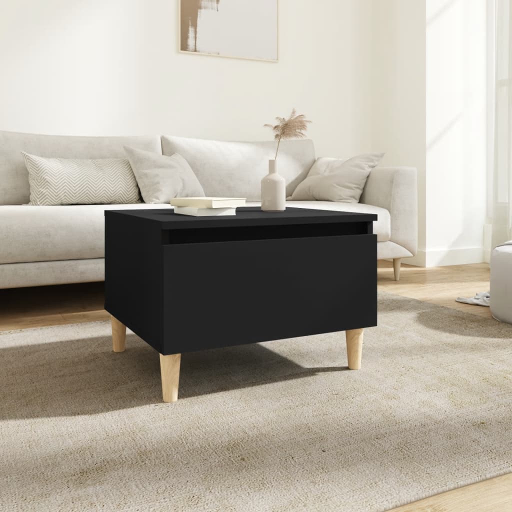 Sidebord Svart 50X46X35 Cm Konstruert Tre