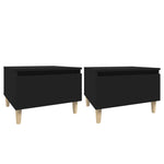 Sidebord 2 Stk Svart 50X46X35 Cm Konstruert Tre