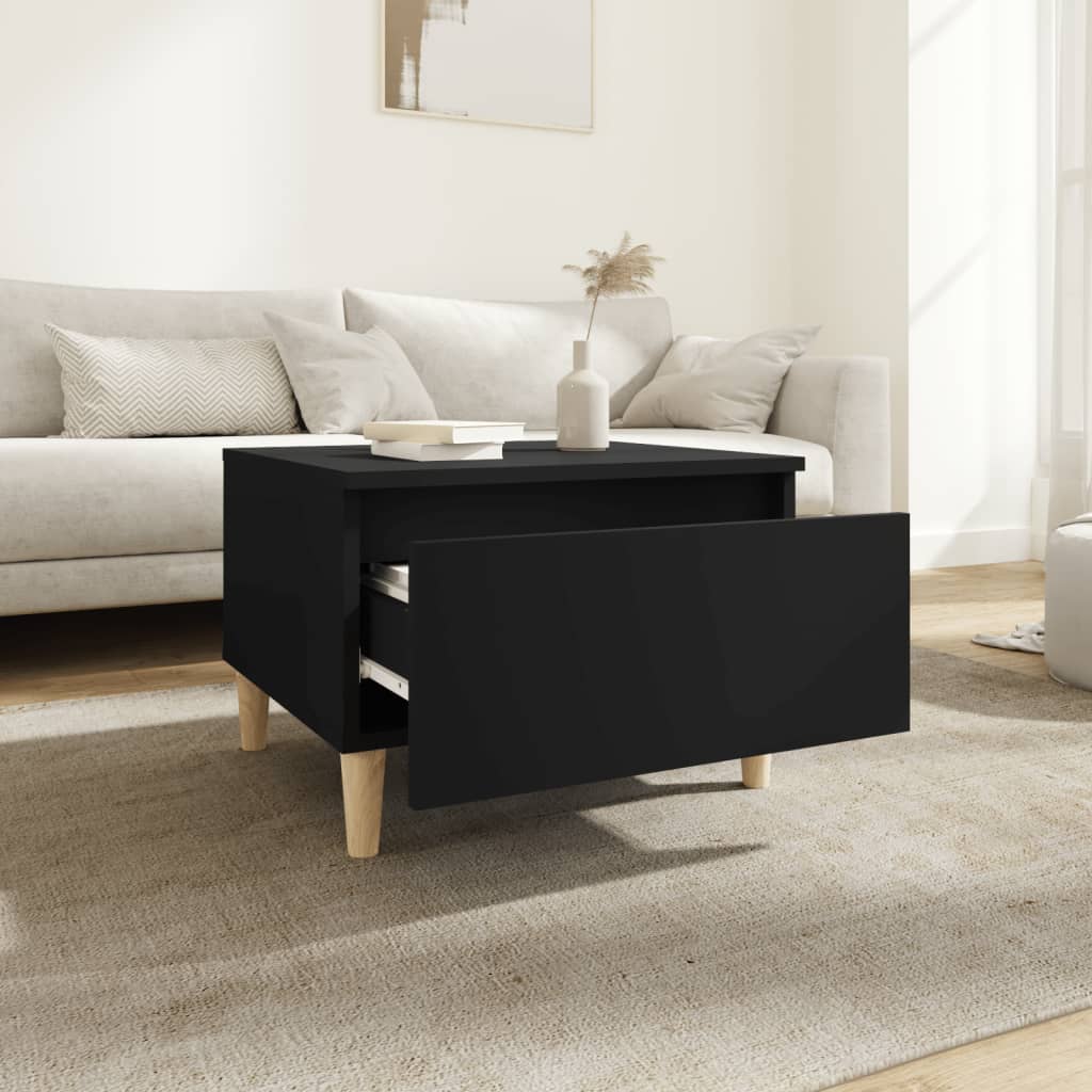 Sidebord 2 Stk Svart 50X46X35 Cm Konstruert Tre