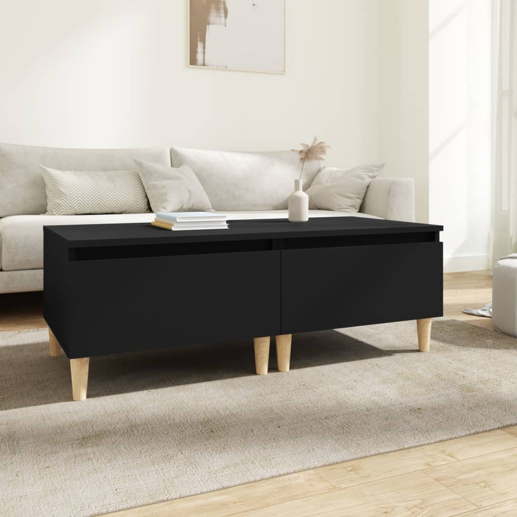 Sidebord 2 Stk Svart 50X46X35 Cm Konstruert Tre