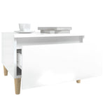 Sidebord Høyglans Hvit 50X46X35 Cm Konstruert Tre