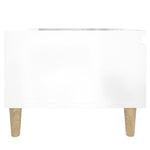 Sidebord Høyglans Hvit 50X46X35 Cm Konstruert Tre