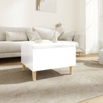Sidebord Høyglans Hvit 50X46X35 Cm Konstruert Tre