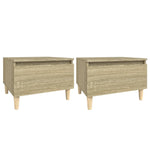 Sidebord 2 Stk Sonoma Eik 50X46X35 Cm Konstruert Tre