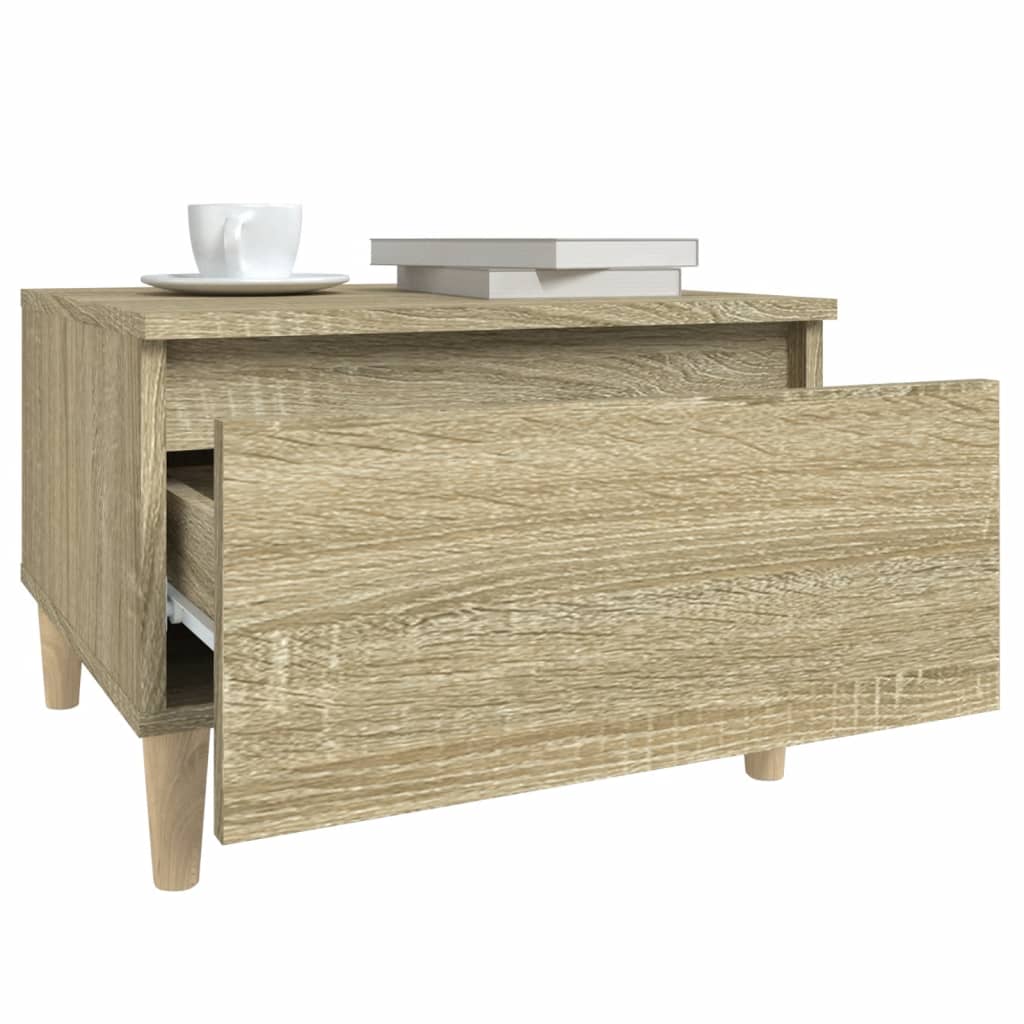 Sidebord 2 Stk Sonoma Eik 50X46X35 Cm Konstruert Tre