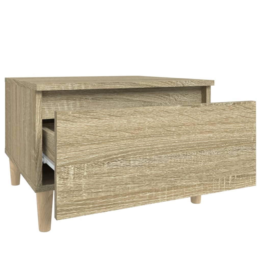 Sidebord 2 Stk Sonoma Eik 50X46X35 Cm Konstruert Tre