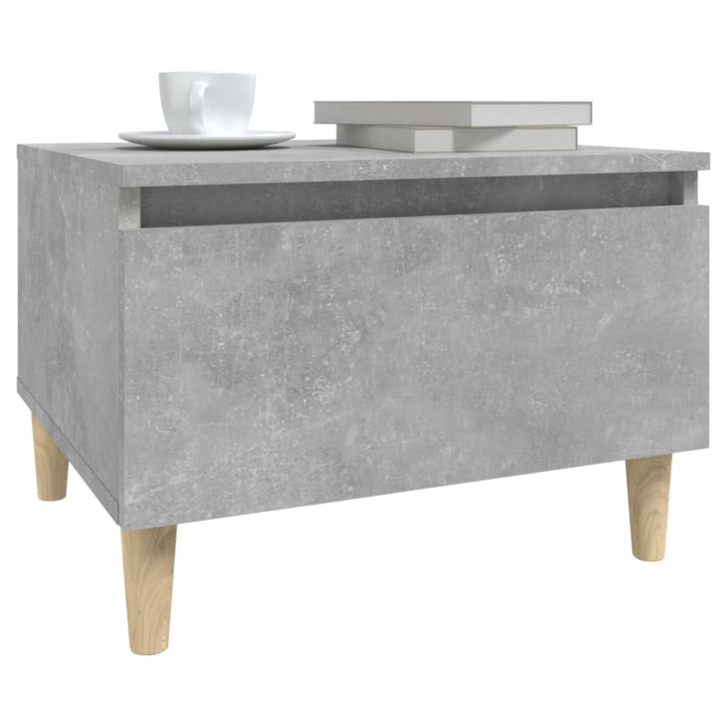 Sidebord Betonggrå 50X46X35 Cm Konstruert Tre