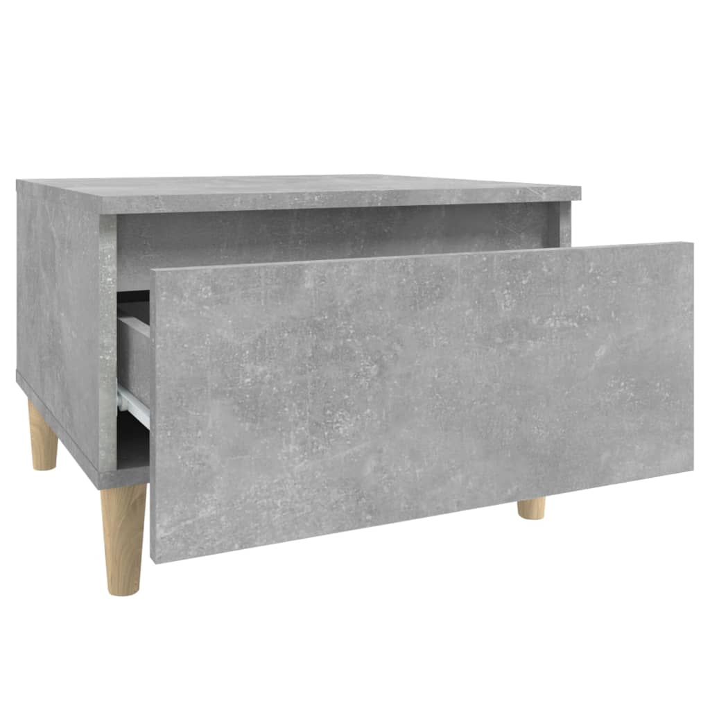 Sidebord Betonggrå 50X46X35 Cm Konstruert Tre