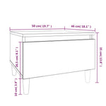 Sidebord Betonggrå 50X46X35 Cm Konstruert Tre