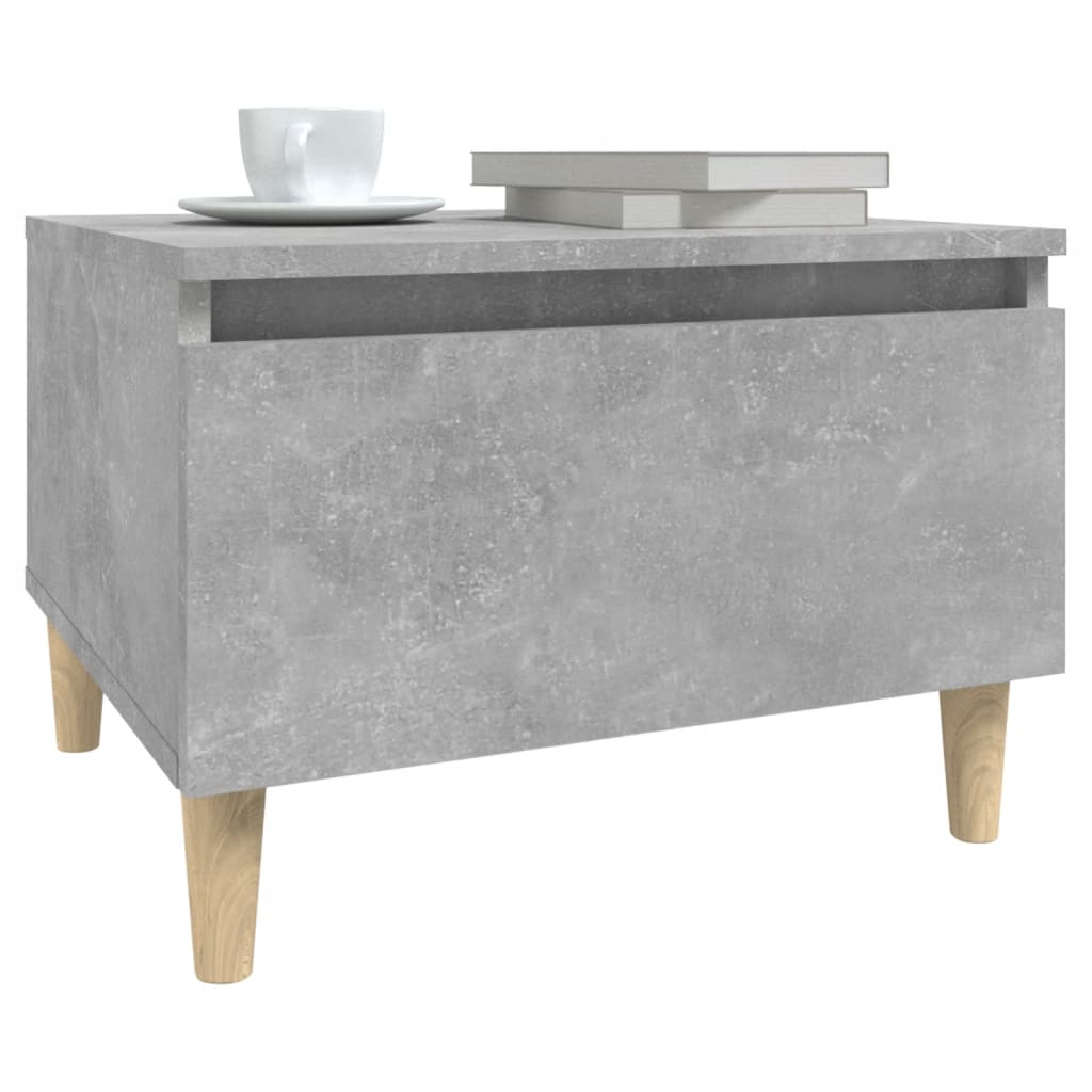 Sidebord 2 Stk Betonggrå 50X46X35 Cm Konstruert Tre