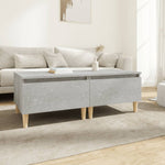 Sidebord 2 Stk Betonggrå 50X46X35 Cm Konstruert Tre