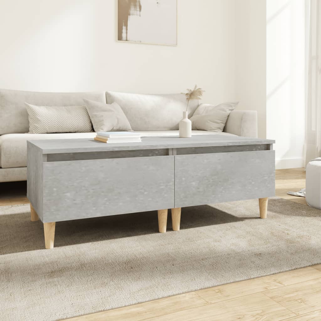 Sidebord 2 Stk Betonggrå 50X46X35 Cm Konstruert Tre