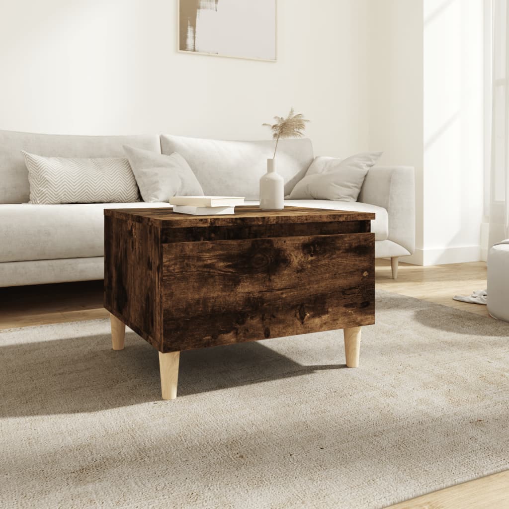 Sidebord Røkt Eik 50X46X35 Cm Konstruert Tre