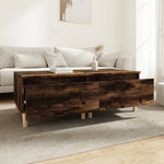Sidebord 2 Stk Røkt Eik 50X46X35 Cm Konstruert Tre