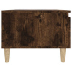 Sidebord 2 Stk Røkt Eik 50X46X35 Cm Konstruert Tre