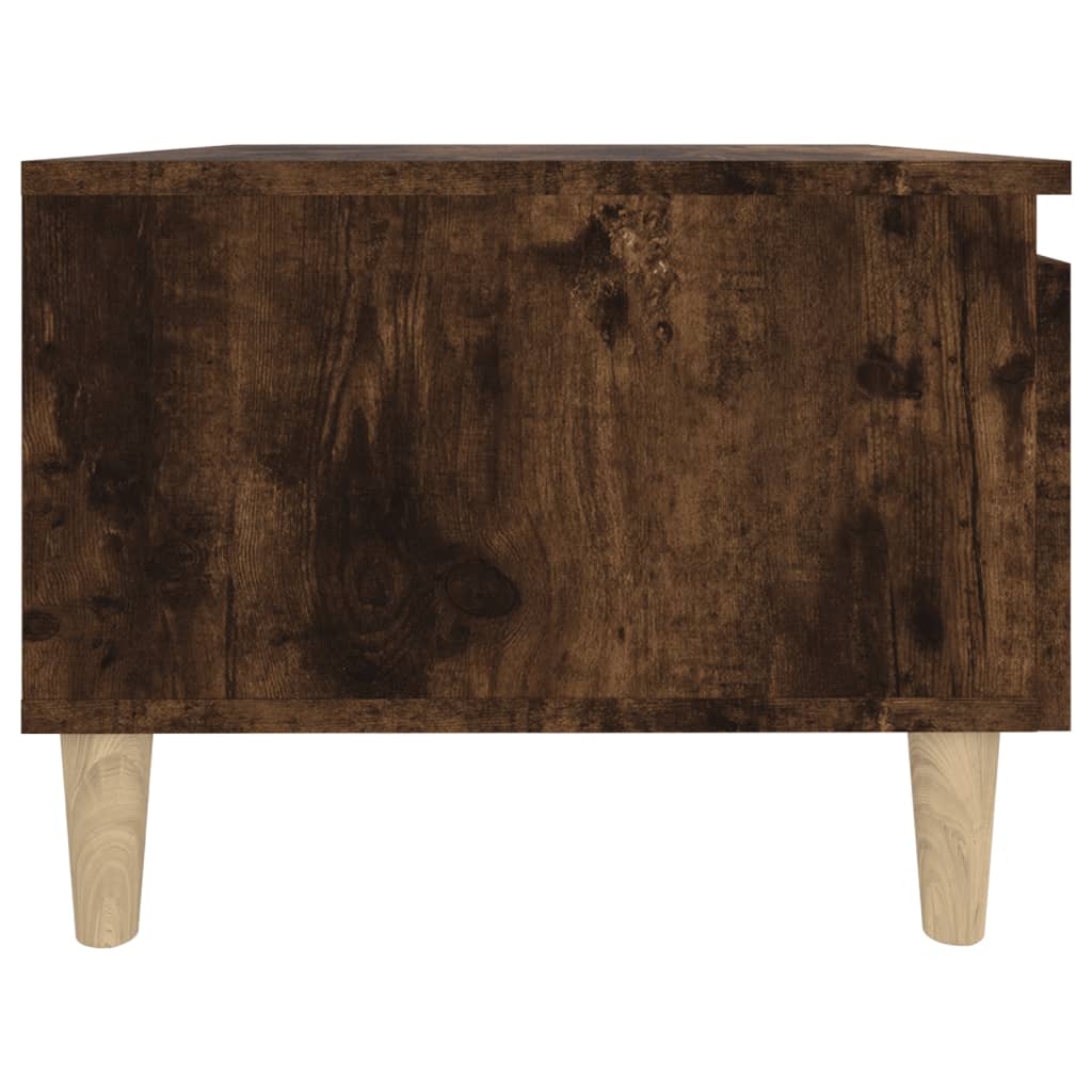 Sidebord 2 Stk Røkt Eik 50X46X35 Cm Konstruert Tre