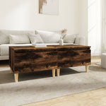 Sidebord 2 Stk Røkt Eik 50X46X35 Cm Konstruert Tre
