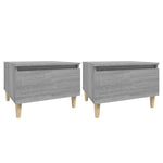 Sidebord 2 Stk Grå Sonoma 50X46X35 Cm Konstruert Tre
