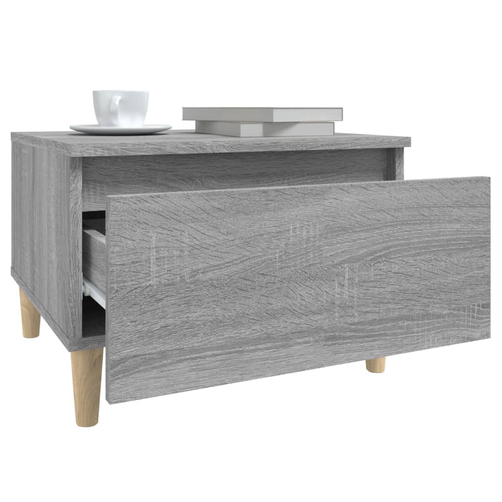 Sidebord 2 Stk Grå Sonoma 50X46X35 Cm Konstruert Tre