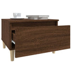 Sidebord Brun Eik 50X46X35 Cm Konstruert Tre