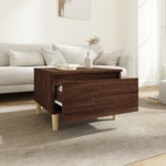 Sidebord 2 Stk Brun Eik 50X46X35 Cm Konstruert Tre