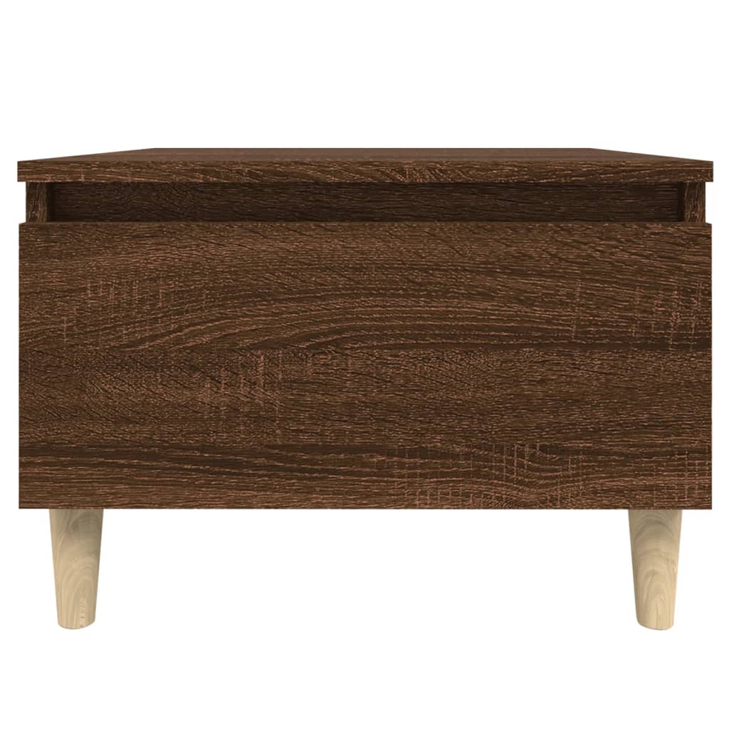 Sidebord 2 Stk Brun Eik 50X46X35 Cm Konstruert Tre