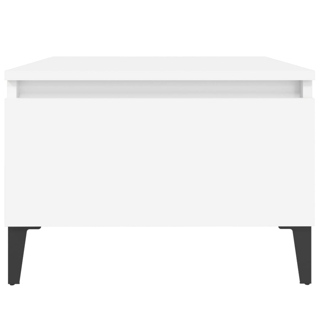 Sidebord 2 Stk Hvit 50X46X35 Cm Konstruert Tre