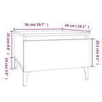 Sidebord 2 Stk Hvit 50X46X35 Cm Konstruert Tre