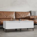 Sidebord 2 Stk Hvit 50X46X35 Cm Konstruert Tre