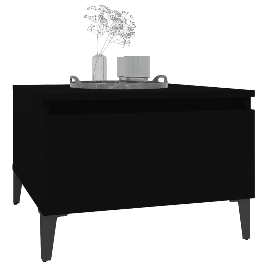 Sidebord Svart 50X46X35 Cm Konstruert Tre