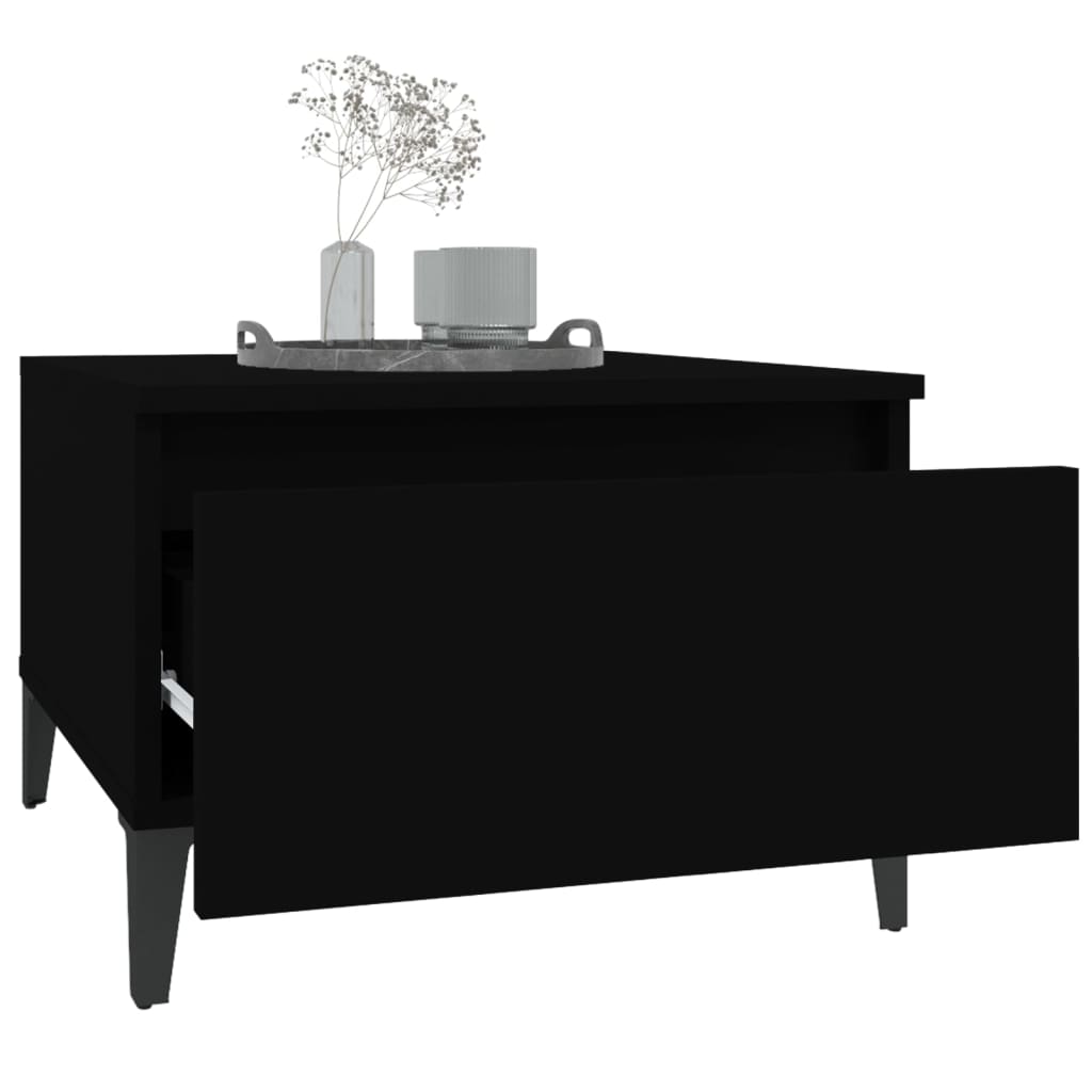 Sidebord Svart 50X46X35 Cm Konstruert Tre