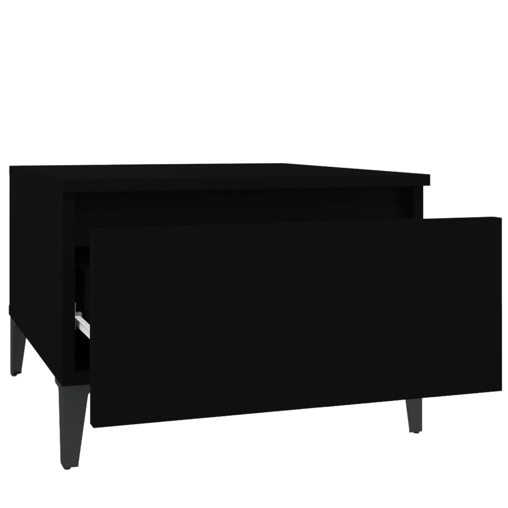 Sidebord Svart 50X46X35 Cm Konstruert Tre