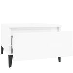 Sidebord Høyglans Hvit 50X46X35 Cm Konstruert Tre