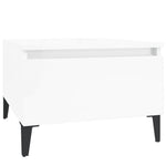 Sidebord 2 Stk Høyglans Hvit 50X46X35 Cm Konstruert Tre