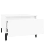 Sidebord 2 Stk Høyglans Hvit 50X46X35 Cm Konstruert Tre