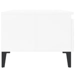 Sidebord 2 Stk Høyglans Hvit 50X46X35 Cm Konstruert Tre