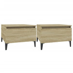 Sidebord 2 Stk Sonoma Eik 50X46X35 Cm Konstruert Tre
