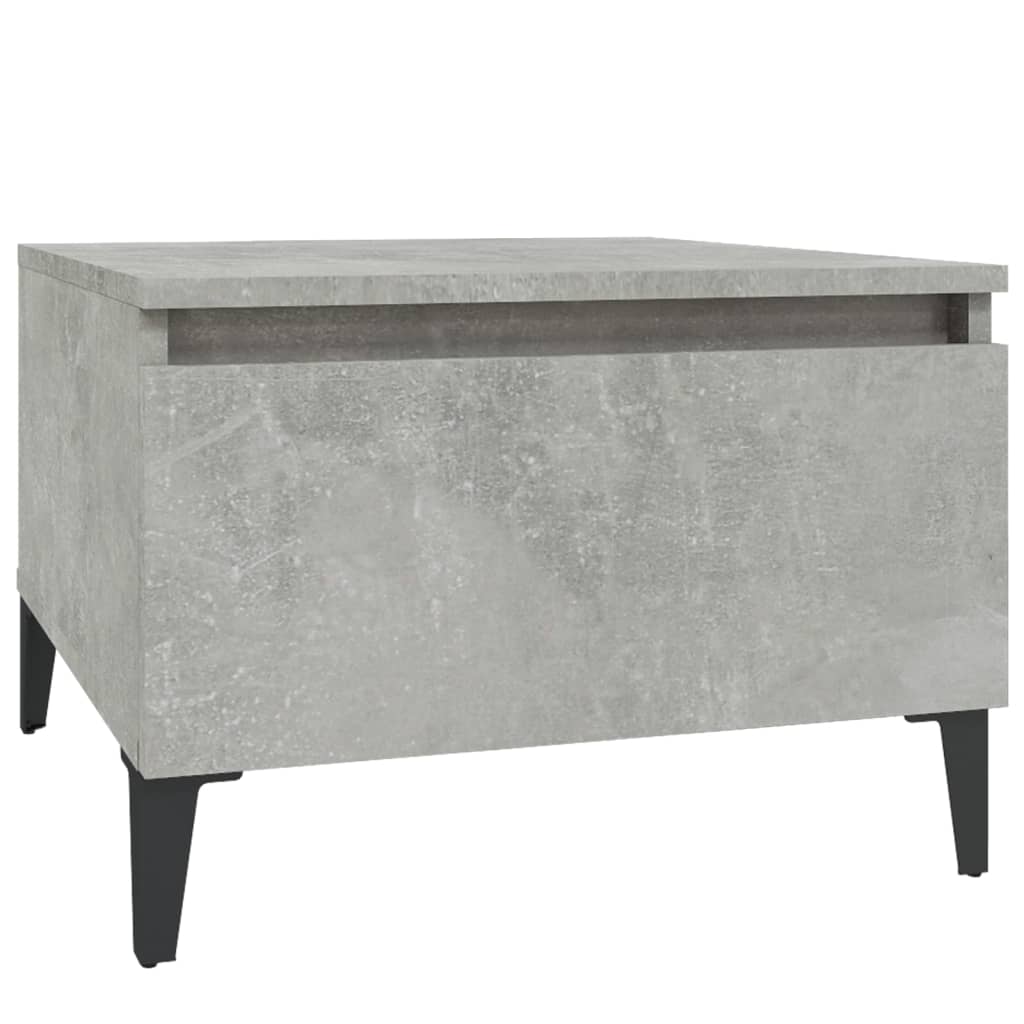 Sidebord Betonggrå 50X46X35 Cm Konstruert Tre