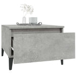Sidebord Betonggrå 50X46X35 Cm Konstruert Tre