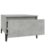 Sidebord Betonggrå 50X46X35 Cm Konstruert Tre