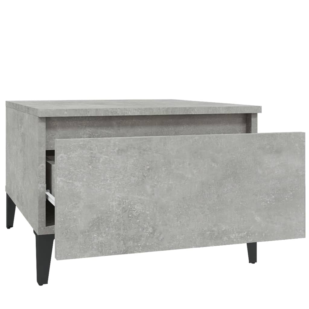 Sidebord Betonggrå 50X46X35 Cm Konstruert Tre