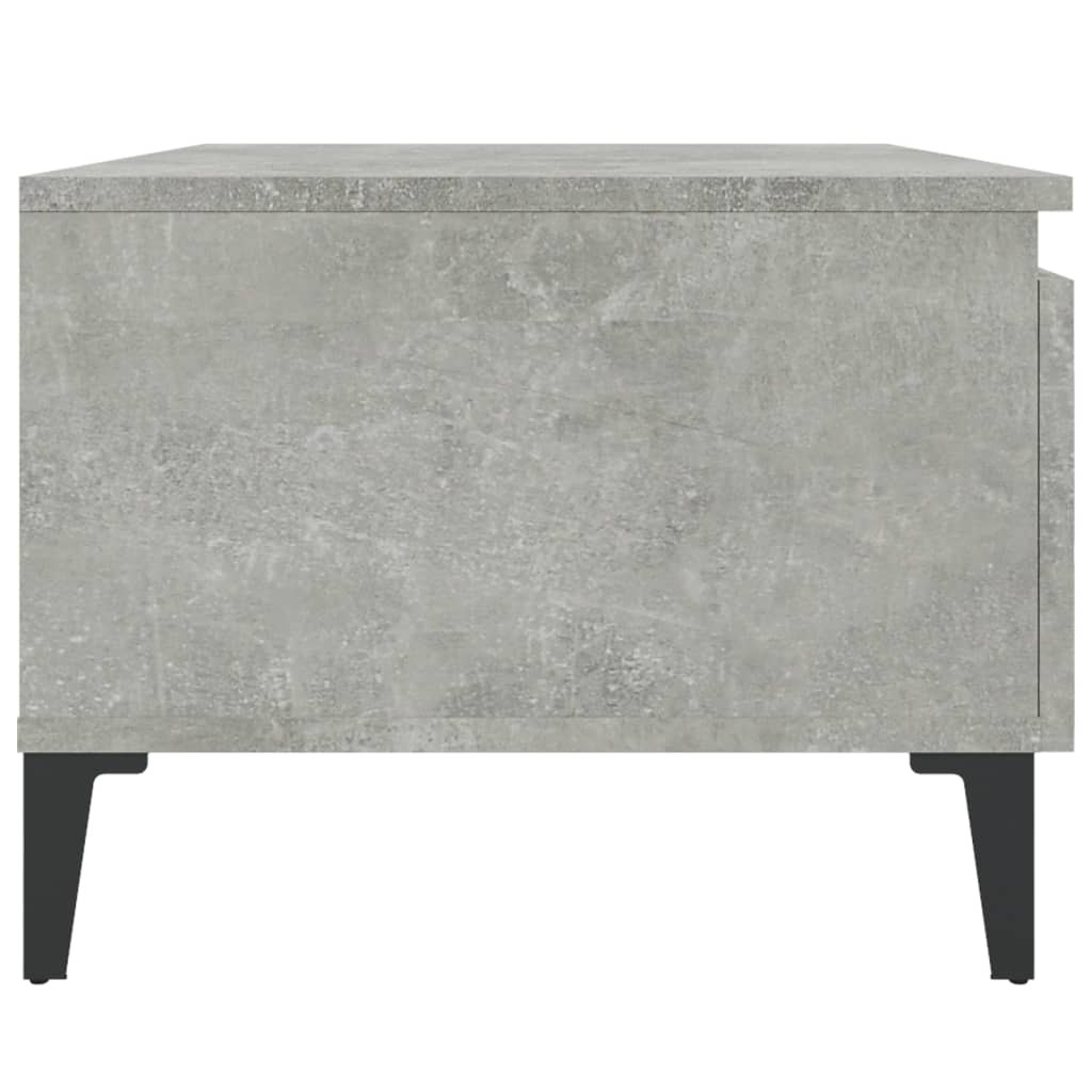 Sidebord Betonggrå 50X46X35 Cm Konstruert Tre