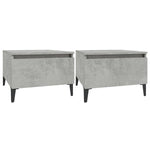 Sidebord 2 Stk Betonggrå 50X46X35 Cm Konstruert Tre