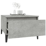 Sidebord 2 Stk Betonggrå 50X46X35 Cm Konstruert Tre
